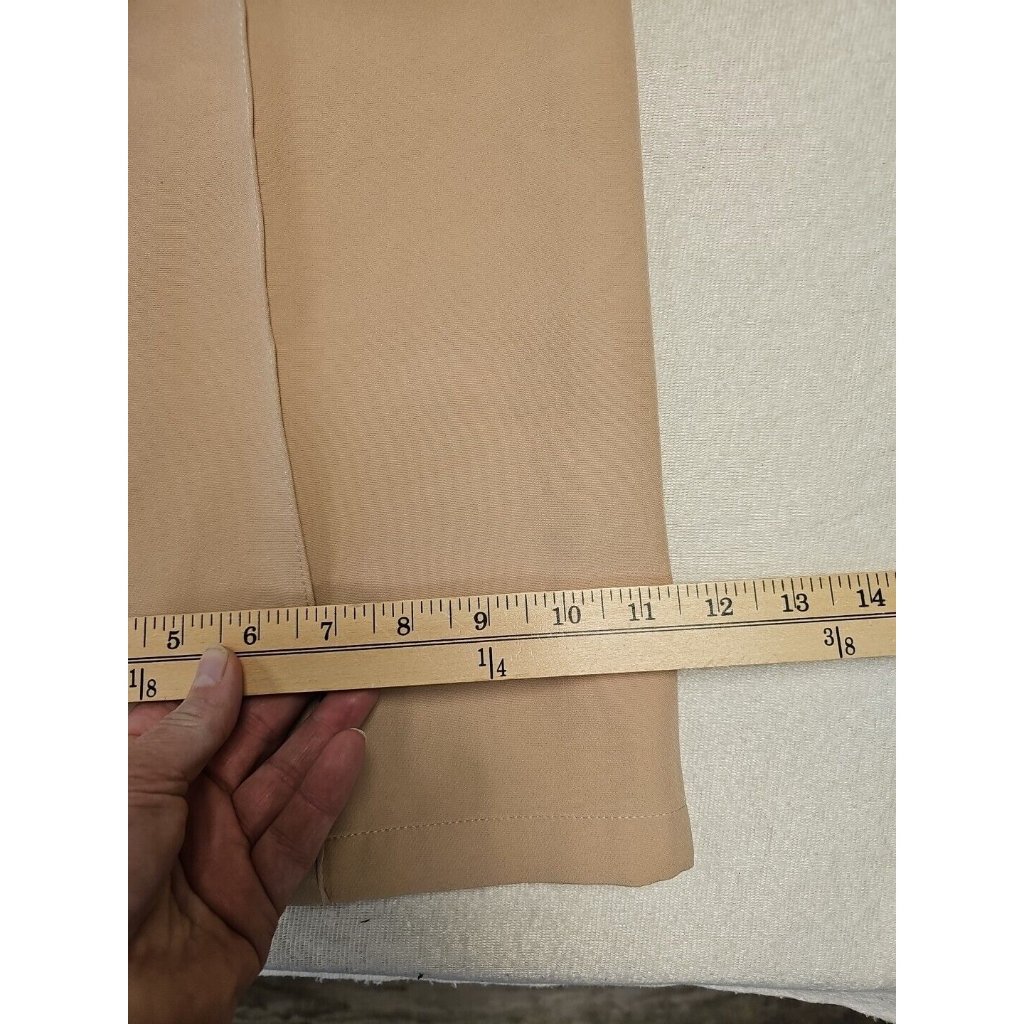 Max Wide Leg Trousers Tan Brown Gold Chain Accent High Waist Pants Uk 10 Eur 36 — image 3 of 8